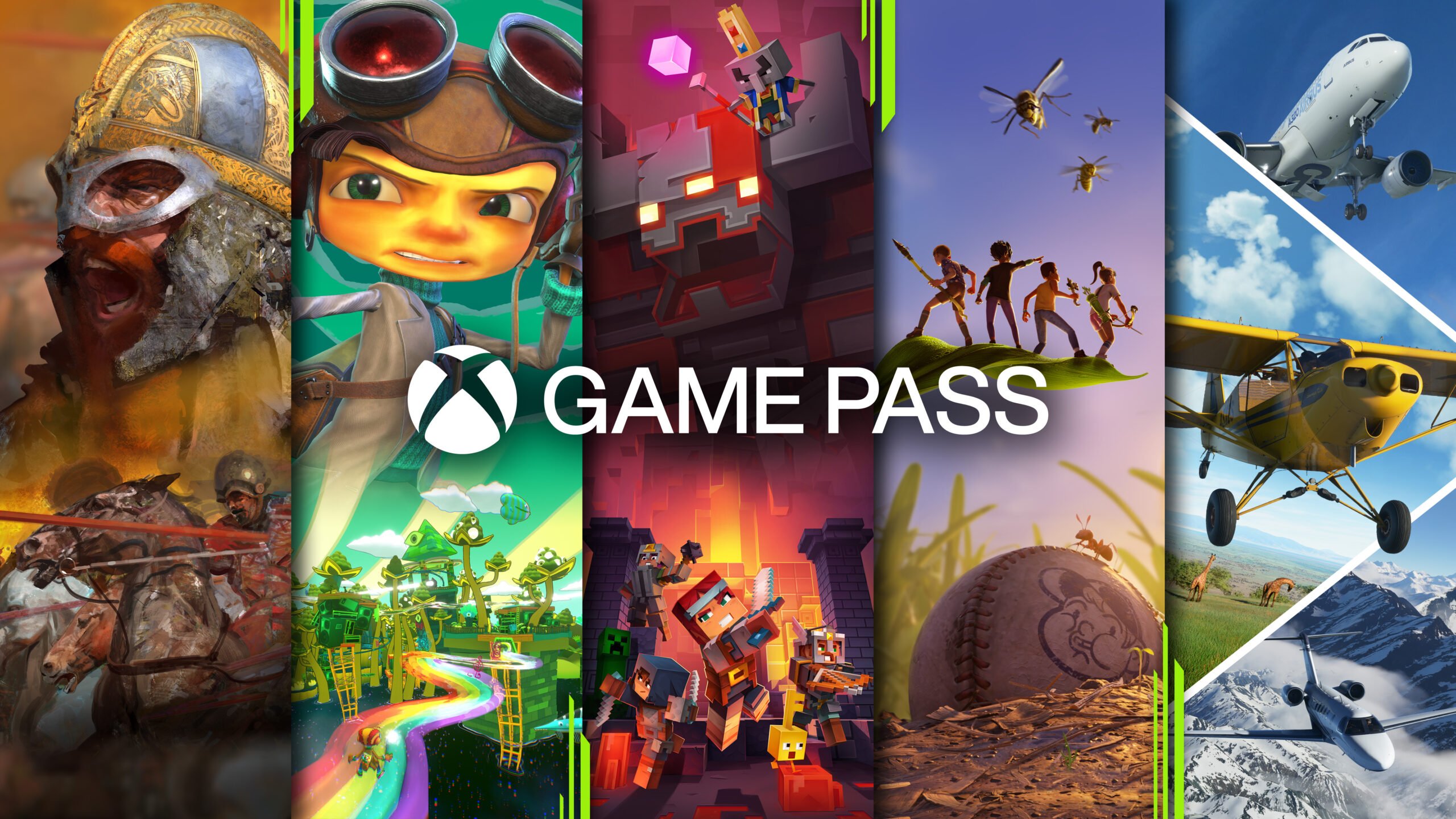 Immagine promozionale di Xbox Game Pass con Return to Monkey Island, Metal Slug Tactics e Jusan