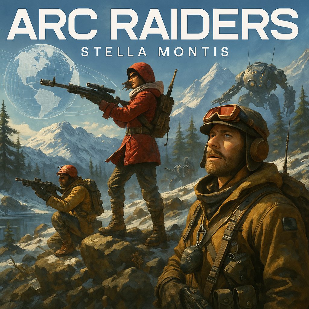 Fan art realistica di arc raiders con soldati futuristici e droni giganti sulla nuova mappa stella montis