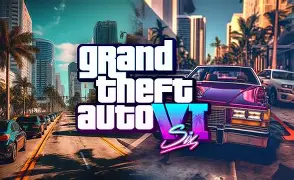 GTA VI con auto e paesaggi urbani